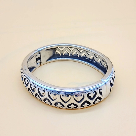 RARE! Brighton "LOS FELIZ" Set! Cut-Out Heart Pendant & Hinged Bangle Duo 💟 - Picture 9 of 14